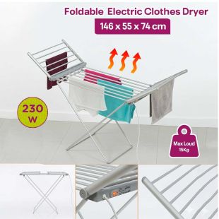 Foldable Electric Clothes Dryer 146 x 55 x 74 cm