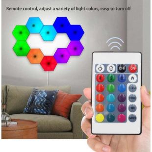 طقم مصابيح LED لاسلكية  3 قطع مع ريموت