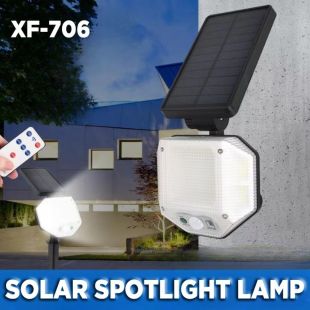 كشاف LED خارجي بالطاقة الشمسية مع ريموت