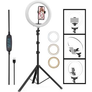 LED Ring Light with Adjustable Tripod Stand
