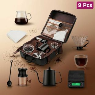Portable Pour Over Coffee Maker 9 Pcs Kit