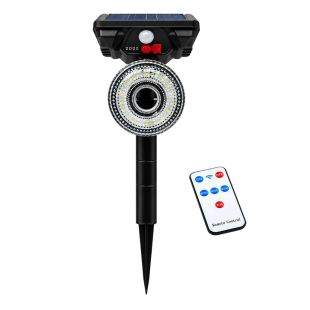 مصباح LED بالطاقة الشمسية مع حساس حركة وريموت