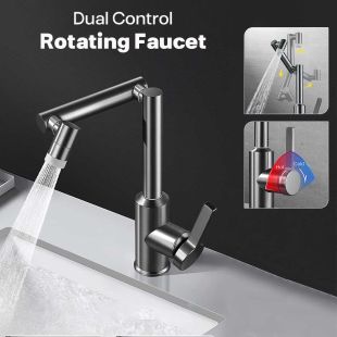 Stainless Steel Dual Control Rotating Faucet