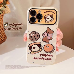 غطاء حماية هاتف بتصميم دب كارتوني لطيف لهاتف iPhone