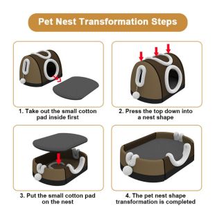 بيت متعدد الاستخدام للحيوانات الأليفة قابل للتحويل