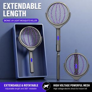 Electric Mosquito Zapper with Telescopic Handle and UV Light
