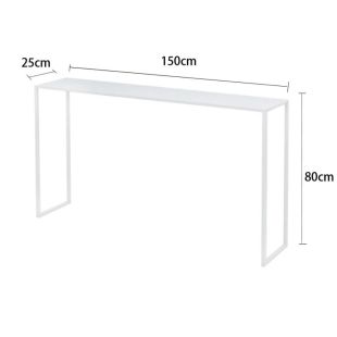 طاولة كونسول عصرية بإطار حديد خلف الأريكة