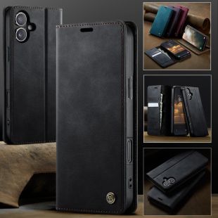 غطاء حماية قلاب لهاتف آيفون من جلد البقر بتصميم كلاسيكي نحيف مع حماية RFID