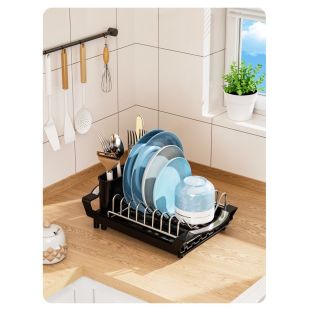 Multi Use Pull-out Dish Rack for Draining 29.5 × 20 × 12.5 cm