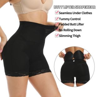 شورت نسائي مشد عالي الخصر لتشكيل الجسم