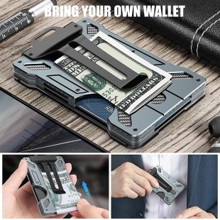 RFID Anti-Theft Aluminum Card Wallet with Transparent Window