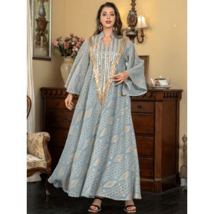 فستان فضفاض بتصميم عربي للسيدات