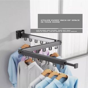 منشر تجفيف ملابس معدني قابل للطي 3 أقسام