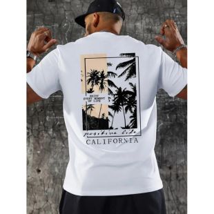 Stylish California Printed Cotton T-Shirt for Men