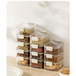 صندوق تخزين التوابل بغطاء محكم