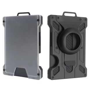 RFID Anti-Theft Transparent Card Wallet with AirTag Holder