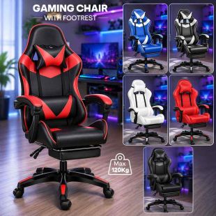 Gaming Chair with Footrest 64 x 119 cm