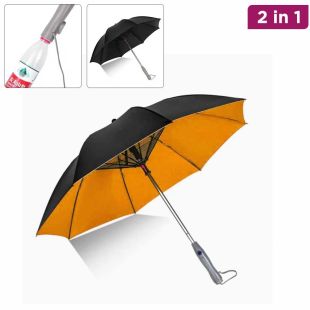2-in-1 Cooling Umbrella with Fan Water Mist