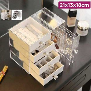 Stylish Acrylic Accessory Organizer 21 x 13 x 18cm