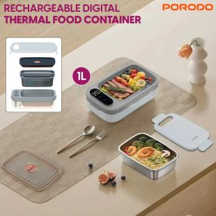 1L Rechargeable Digital Thermal Food Container by Porodo