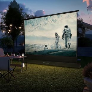 Powerology 100-Inch Motorized Floor Projection Screen