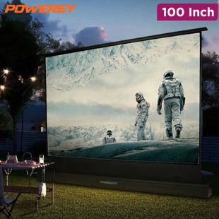 Powerology 100-Inch Motorized Floor Projection Screen