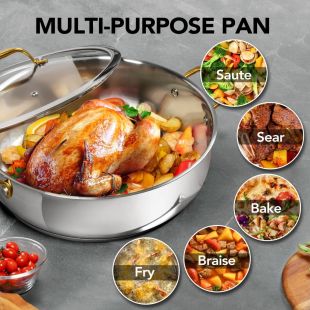 Multipurpose Stainless Steel Cooking Pot 32 cm