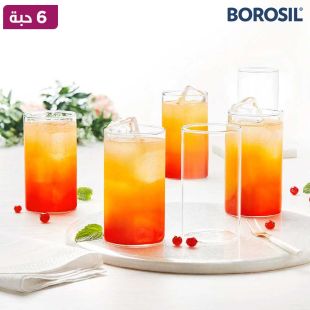 طقم أكواب زجاجية Vision عدد 6 حبة سعة 295 مل من Borosil