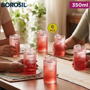 Pack of 6 Vision Heat-Resistant Glasses 350ml by Borosil