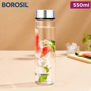 Borosil Neo Glass Water Bottle 550ml