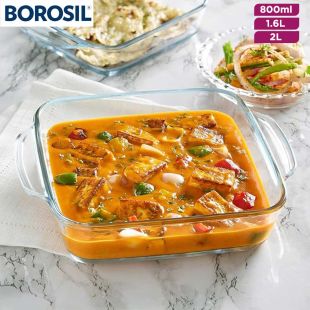 Borosil Square Borosilicate Glass Dish