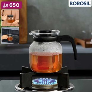 إبريق شاي زجاج بوروسيليكات بمصفاة مدمجة 650 مل من Borosil