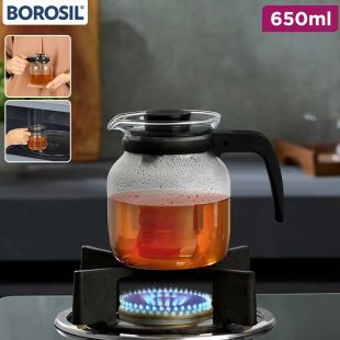 Borosilicate Glass Tea Carafe with Strainer 650ml by Borosil