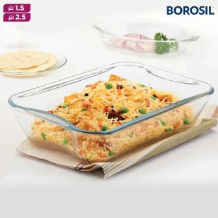 طبق خبز زجاجي مستطيل من Borosil