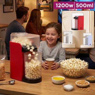 Hot Air Popcorn Maker 1200W with 500ml Collection Cup