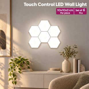 Set of 6 Touch Control LED Wall Lights - Sheeel Kuwait
