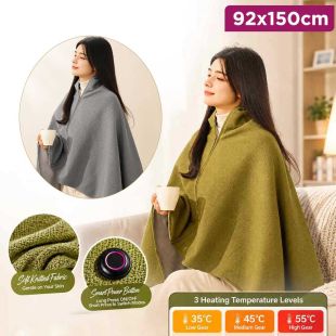 USB Heating Shawl Blanket 92 x 150 cm