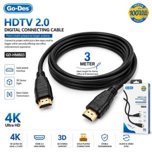 كابل HDMI بدقة 4K وطول 3 متر من Go-Des
