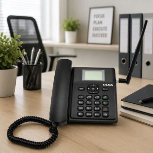 Dual SIM Fixed Wireless Phone with 1000mAh Battery by DLNA