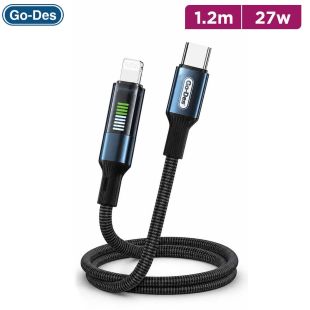 Go-Des USB-C to Lightning 27W PD Braided Cable 1.2m