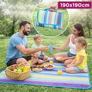 Foldable Water-Resistant Oxford Picnic Mat 190×190cm