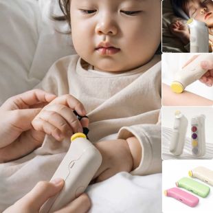 مبرد أظافر قابل للشحن للأطفال مع 5 رؤوس وإضاءة LED