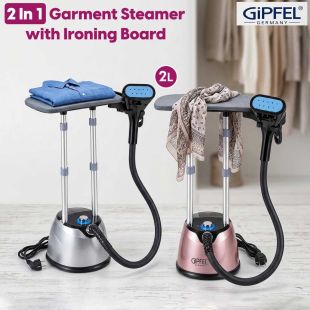 2 In 1 Garment Steamer 2L with Ironing Board by GIPFEL