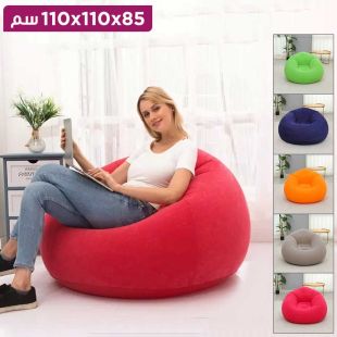 أريكة مخملية قابلة للنفخ 85 × 110 × 110 سم