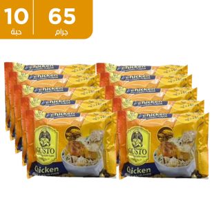 جوستو - نودلز بنكهة الدجاج 10 × 65 جم