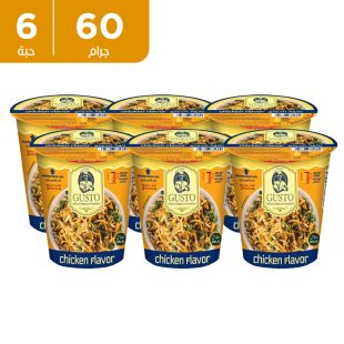 جوستو - نودلز بنكهة الدجاج 6 × 60 جرام