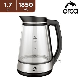 غلاية مياة زجاجية 1850 واط سعة 1.7 لتر من Orca