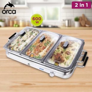 2 in 1 Food Tray Warmer 600W by Orca
