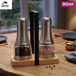 Orca Rechargeable Mini Pepper Mill 2Pcs Set 90ml