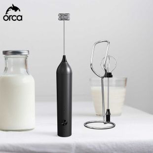 Rechargeable Electric Milk Frother 3 Speeds - Black by Orca